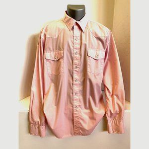 MALCO MODES   Western Pearl Snap Button SHIRT Cowboy Rockabilly 17 /35 large